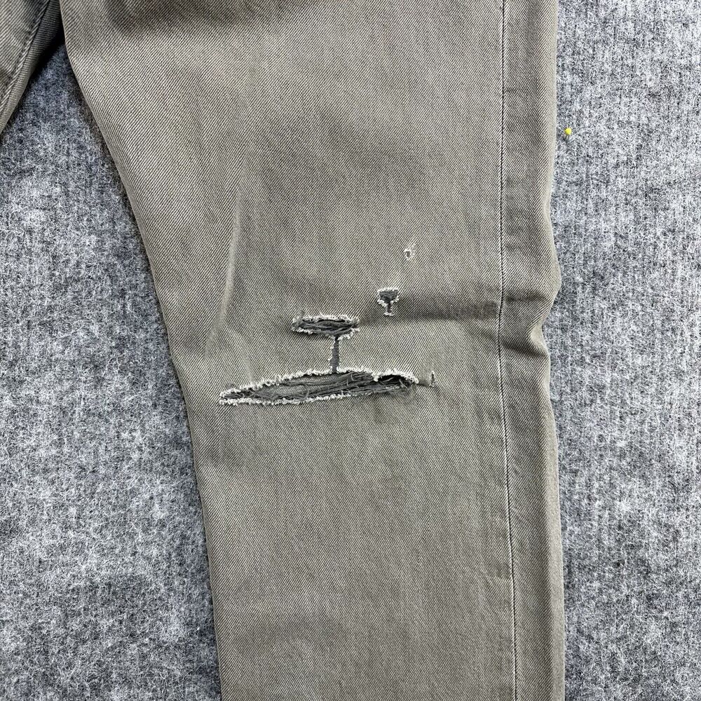 Levi’s 501 CT Jeans Men 32x28 Grey Distressed Custom Tapered - Picture 7 of 16